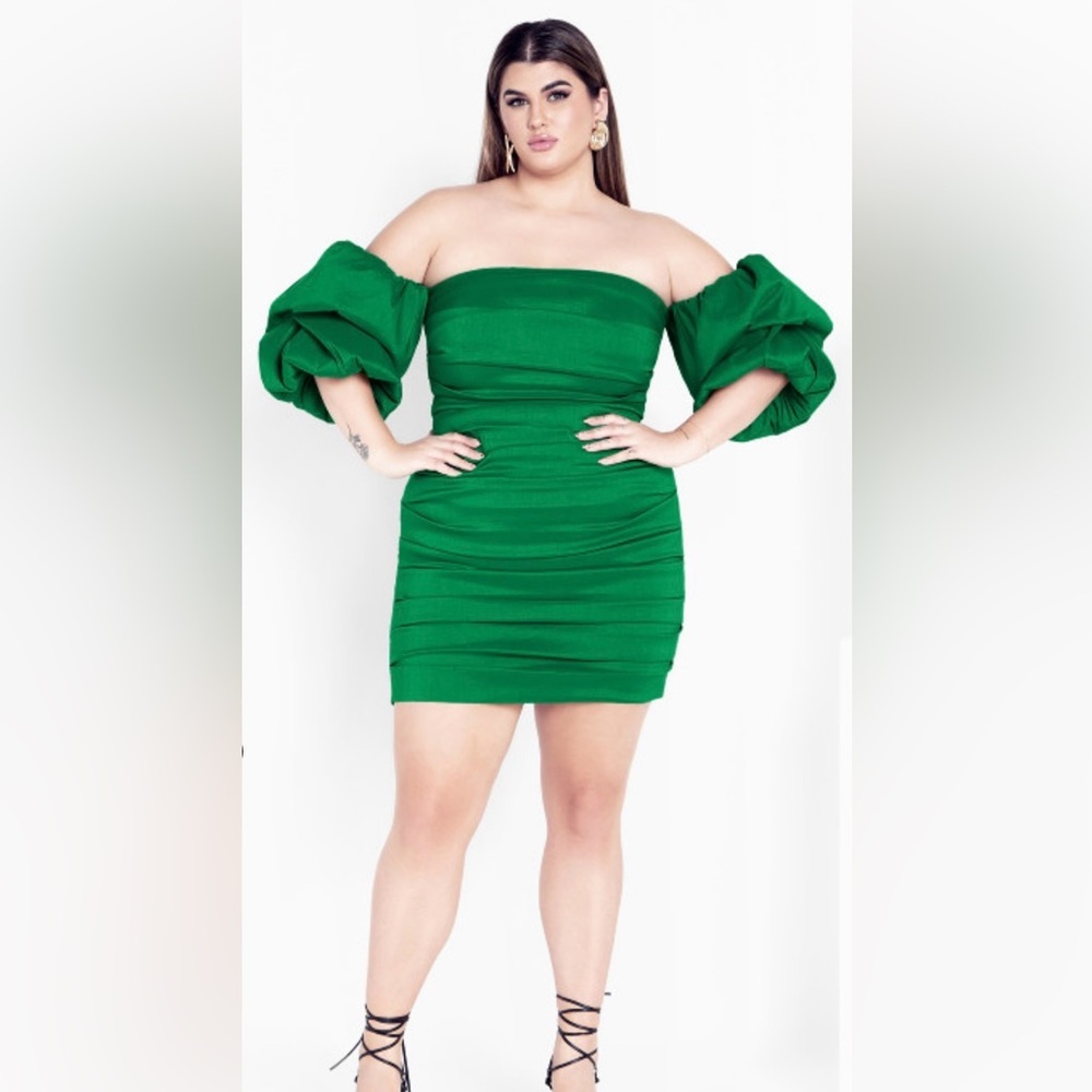 City Chic Payton dress greenstone sz. 18(medium City Chic sizing) NWT